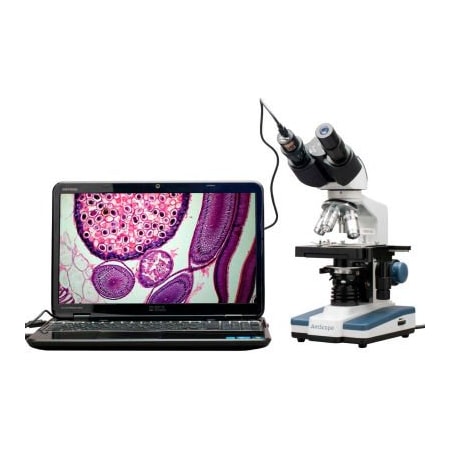 United Scope Llc. AmScope B120C-E1 40X-2500X LED Digital Binocular Compound Microscope with 3D Stage +1.3MP USB Camera B120C-E1